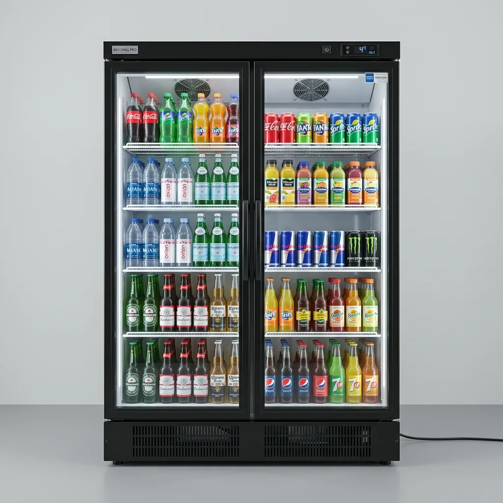 Utstillingsvindu for utleie av kjøleskap for drinker og arrangementer i Cagliari
