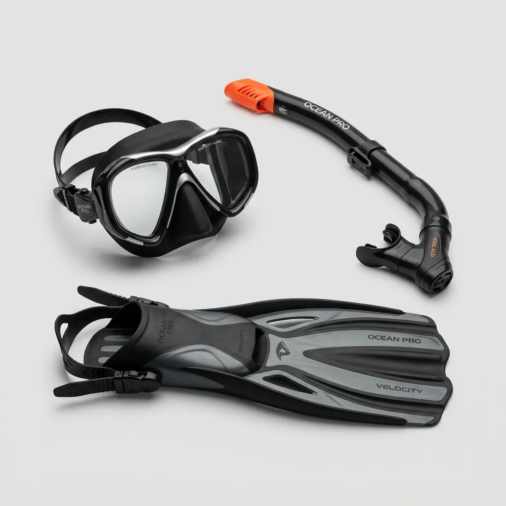 Leie av snorklesett (maske, snorkel og finner) hos Cagliari