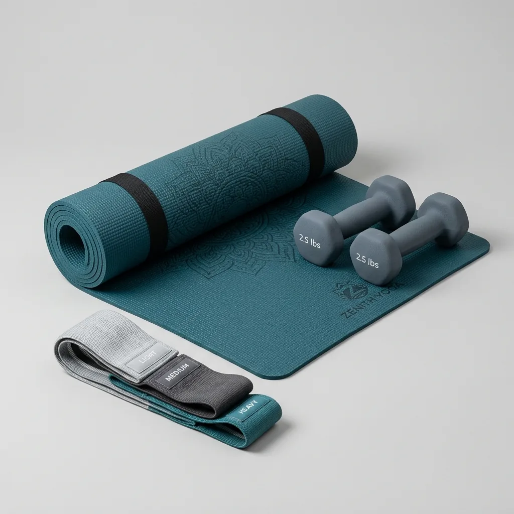 Leie av yogasett med vekter og strikk hos Cagliari